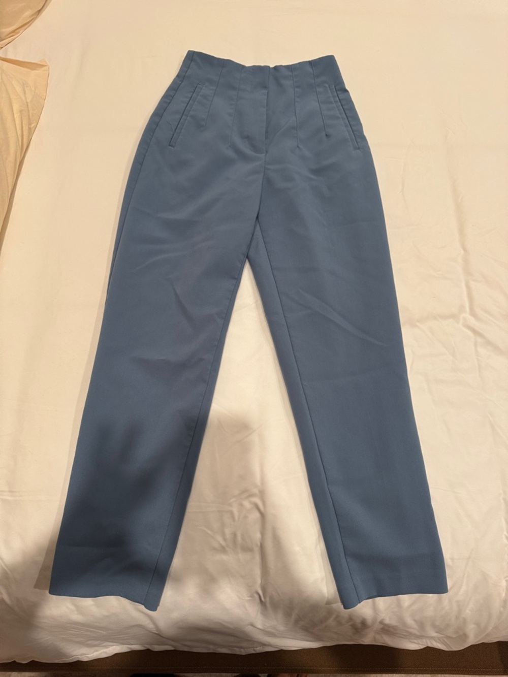 Zara Light Blue High-Waist Trousers size XS